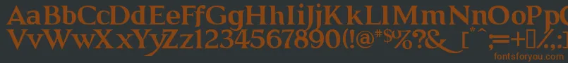 GRENDB  -fontti – ruskeat fontit mustalla taustalla