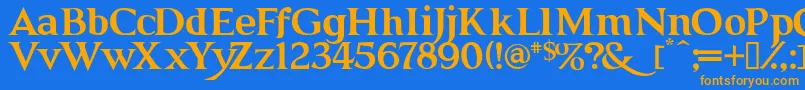 GRENDB   Font – Orange Fonts on Blue Background