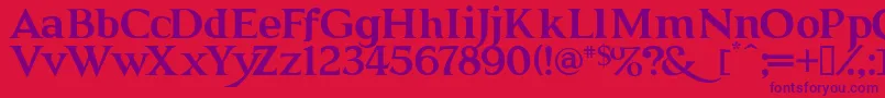 GRENDB  -Schriftart – Violette Schriften auf rotem Hintergrund