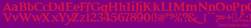 GRENDB   Font – Red Fonts on Purple Background