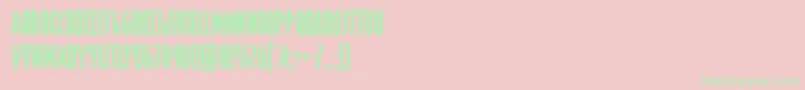 grendelsmother-Schriftart – Grüne Schriften auf rosa Hintergrund