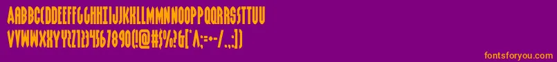 grendelsmother-fontti – oranssit fontit violetilla taustalla