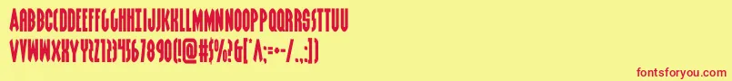 grendelsmother Font – Red Fonts on Yellow Background