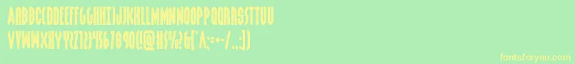 grendelsmother Font – Yellow Fonts on Green Background