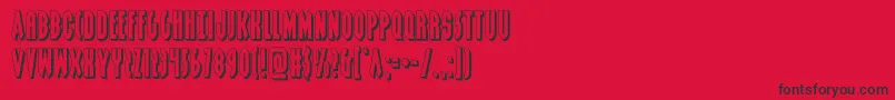grendelsmother3d Font – Black Fonts on Red Background