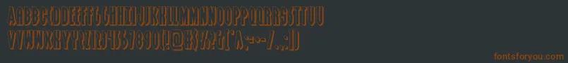 grendelsmother3d-fontti – ruskeat fontit mustalla taustalla