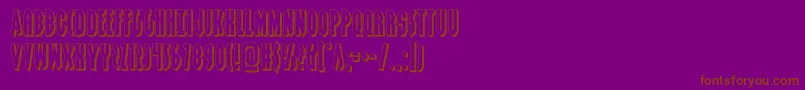 grendelsmother3d-Schriftart – Braune Schriften auf violettem Hintergrund