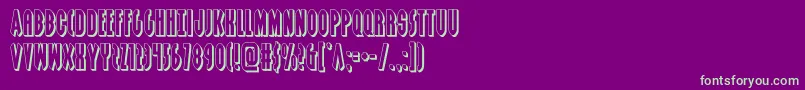 grendelsmother3d Font – Green Fonts on Purple Background