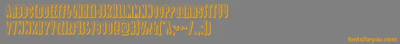 grendelsmother3d Font – Orange Fonts on Gray Background