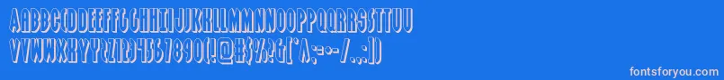 grendelsmother3d Font – Pink Fonts on Blue Background