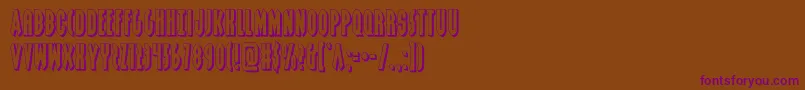 grendelsmother3d-Schriftart – Violette Schriften auf braunem Hintergrund