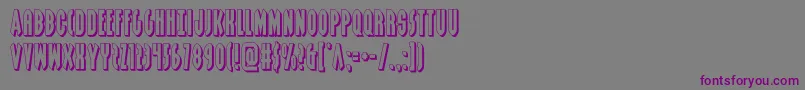 grendelsmother3d Font – Purple Fonts on Gray Background