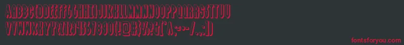 Fonte grendelsmother3d – fontes vermelhas em um fundo preto