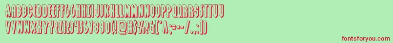 grendelsmother3d Font – Red Fonts on Green Background