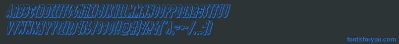 grendelsmother3dital Font – Blue Fonts on Black Background