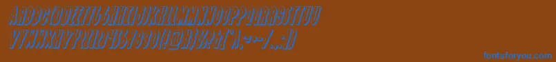 grendelsmother3dital Font – Blue Fonts on Brown Background