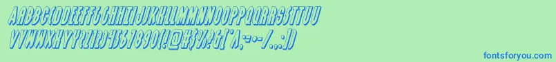 grendelsmother3dital Font – Blue Fonts on Green Background
