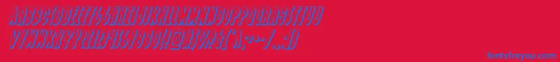 grendelsmother3dital Font – Blue Fonts on Red Background