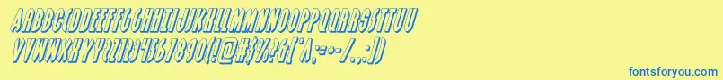 grendelsmother3dital Font – Blue Fonts on Yellow Background