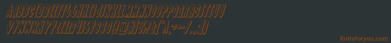 grendelsmother3dital Font – Brown Fonts on Black Background