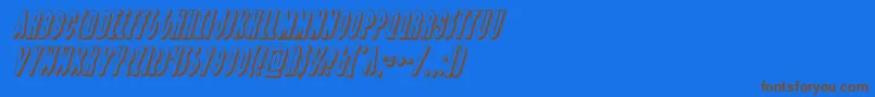 grendelsmother3dital Font – Brown Fonts on Blue Background