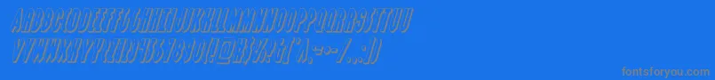 grendelsmother3dital Font – Gray Fonts on Blue Background