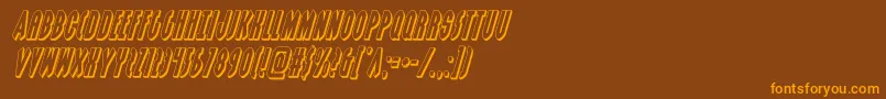 grendelsmother3dital Font – Orange Fonts on Brown Background