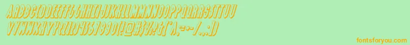 grendelsmother3dital Font – Orange Fonts on Green Background