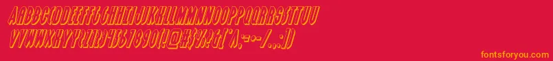 grendelsmother3dital Font – Orange Fonts on Red Background