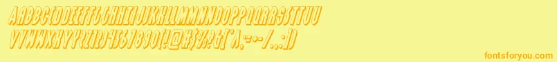grendelsmother3dital Font – Orange Fonts on Yellow Background