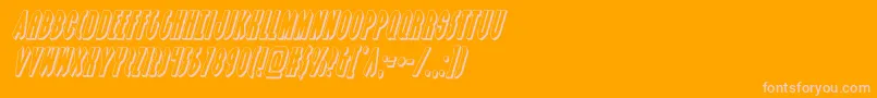 grendelsmother3dital Font – Pink Fonts on Orange Background