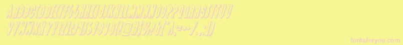 grendelsmother3dital Font – Pink Fonts on Yellow Background