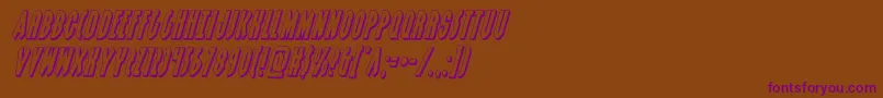 Weitere Informationen zur grendelsmother3dital-Schriftart grendelsmother3dital-Schriftart – Violette Schriften auf braunem Hintergrund