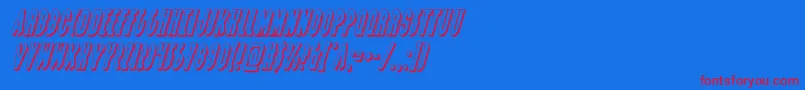 grendelsmother3dital Font – Red Fonts on Blue Background