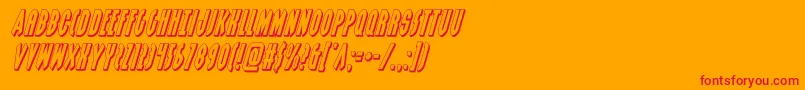 grendelsmother3dital Font – Red Fonts on Orange Background