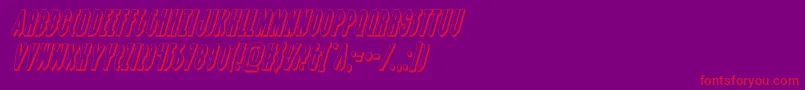 grendelsmother3dital Font – Red Fonts on Purple Background