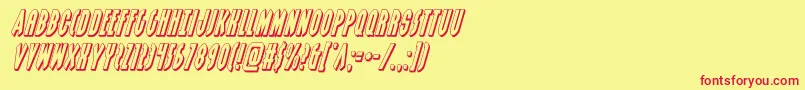 grendelsmother3dital Font – Red Fonts on Yellow Background