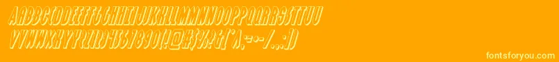 grendelsmother3dital Font – Yellow Fonts on Orange Background