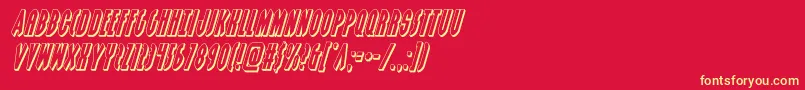 grendelsmother3dital-Schriftart – Gelbe Schriften auf rotem Hintergrund