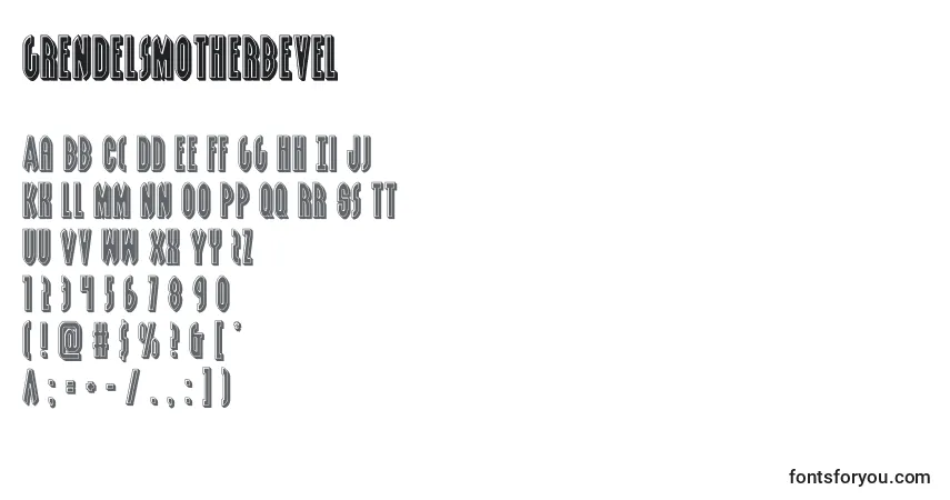 Schriftart Grendelsmotherbevel (128534) – Alphabet, Zahlen, spezielle Symbole
