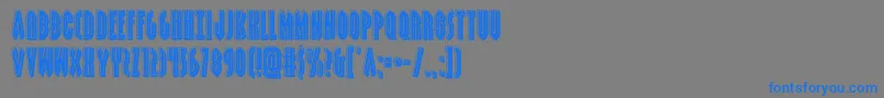 grendelsmotherbevel Font – Blue Fonts on Gray Background