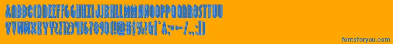 grendelsmotherbevel Font – Blue Fonts on Orange Background