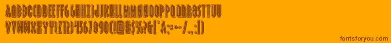 grendelsmotherbevel Font – Brown Fonts on Orange Background