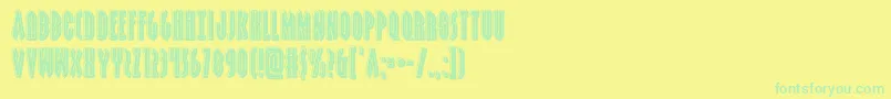 grendelsmotherbevel Font – Green Fonts on Yellow Background