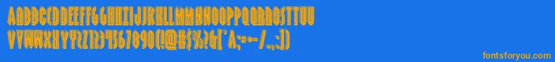 grendelsmotherbevel Font – Orange Fonts on Blue Background