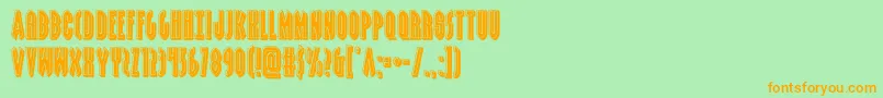 grendelsmotherbevel Font – Orange Fonts on Green Background