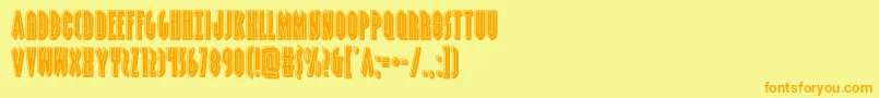 grendelsmotherbevel Font – Orange Fonts on Yellow Background