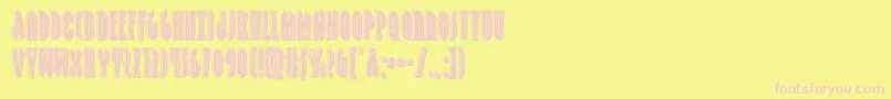 grendelsmotherbevel Font – Pink Fonts on Yellow Background