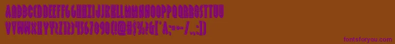 grendelsmotherbevel Font – Purple Fonts on Brown Background