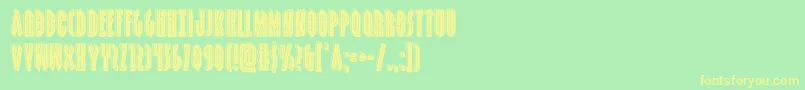 grendelsmotherbevel Font – Yellow Fonts on Green Background